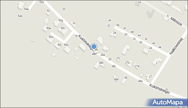 Kalisz, Kuklińskiego Ryszarda, gen., 48d, mapa Kalisza