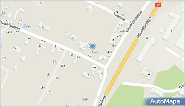 Kalisz, Kuklińskiego Ryszarda, gen., 5, mapa Kalisza