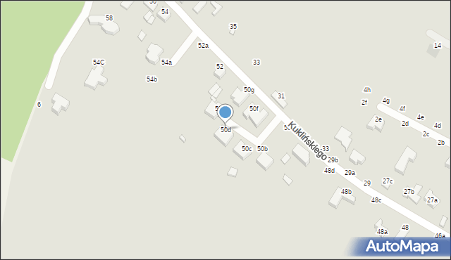 Kalisz, Kuklińskiego Ryszarda, gen., 50d, mapa Kalisza