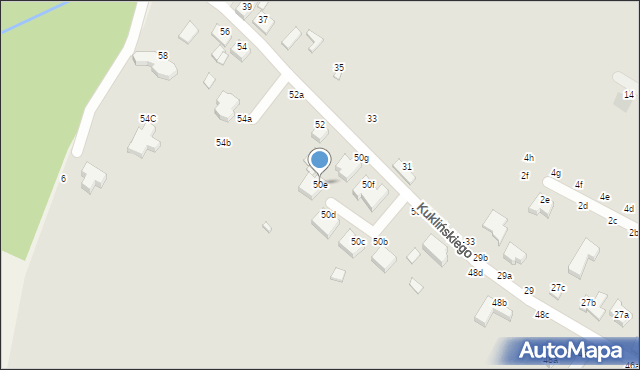 Kalisz, Kuklińskiego Ryszarda, gen., 50e, mapa Kalisza