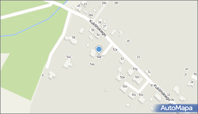 Kalisz, Kuklińskiego Ryszarda, gen., 54a, mapa Kalisza