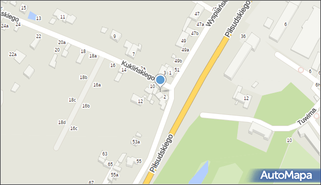 Kalisz, Kuklińskiego Ryszarda, gen., 6, mapa Kalisza