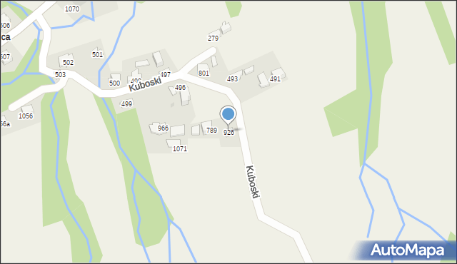 Kamesznica, Kuboski, 926, mapa Kamesznica