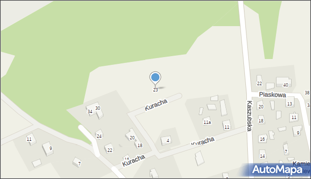 Kamienica Królewska, Kuracha Tadeusza, ks., 23, mapa Kamienica Królewska