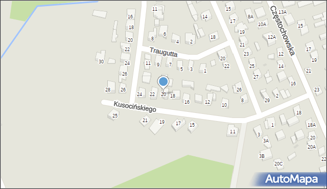 Karczew, Kusocińskiego Janusza, 20, mapa Karczew