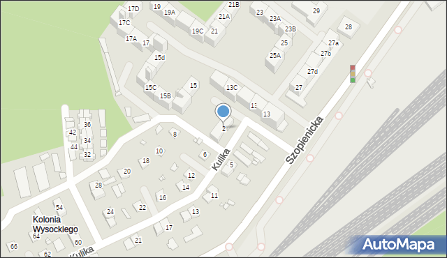 Katowice, Kulika Teodora, 2, mapa Katowic