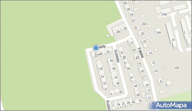 Katowice, Kubisty Stanisława, bł. ks., 22, mapa Katowic