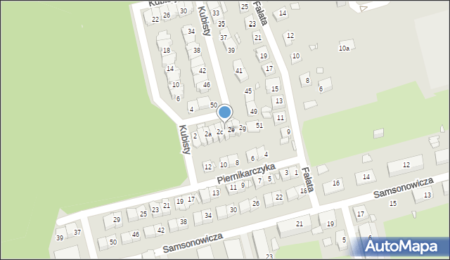 Katowice, Kubisty Stanisława, bł. ks., 2d, mapa Katowic
