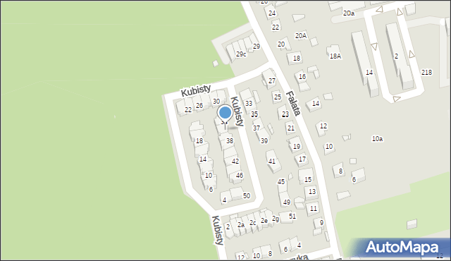 Katowice, Kubisty Stanisława, bł. ks., 36, mapa Katowic