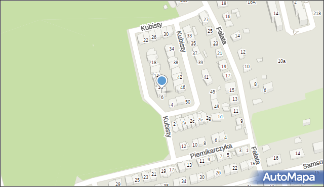 Katowice, Kubisty Stanisława, bł. ks., 8, mapa Katowic