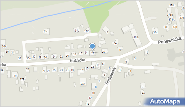 Katowice, Kuźnicka, 12, mapa Katowic