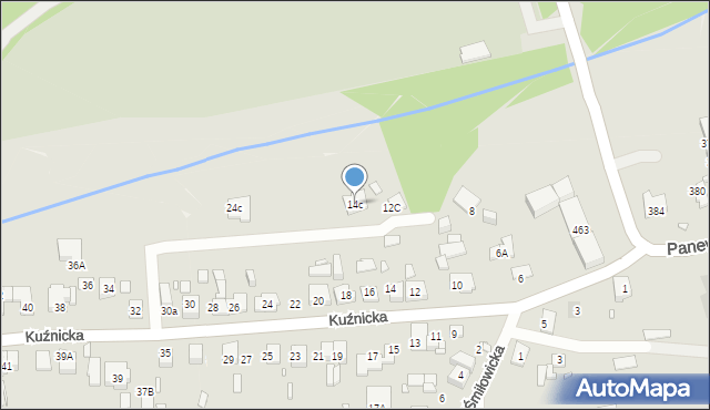 Katowice, Kuźnicka, 14c, mapa Katowic