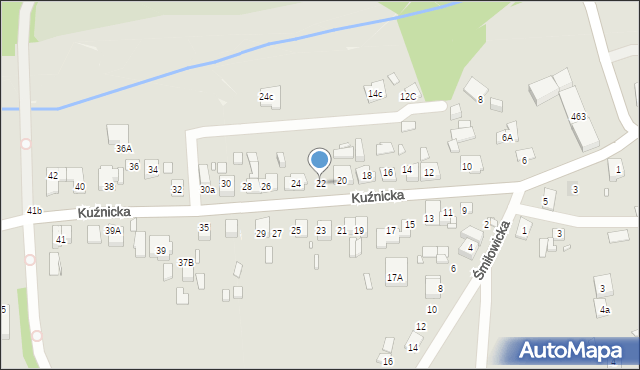 Katowice, Kuźnicka, 22, mapa Katowic