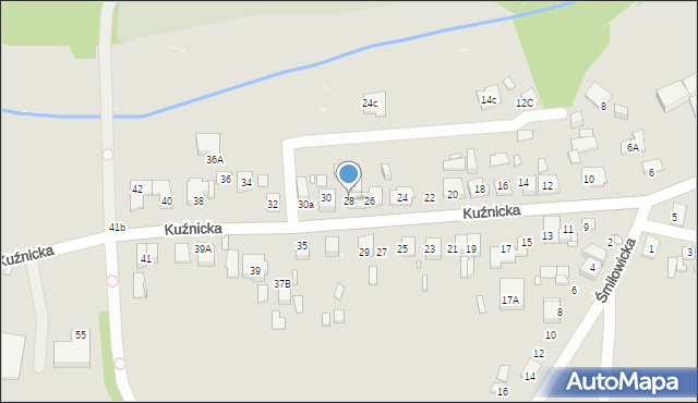 Katowice, Kuźnicka, 28, mapa Katowic