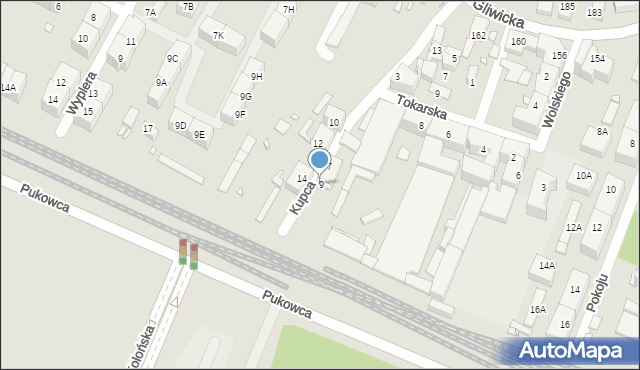 Katowice, Kupca Jana, 9, mapa Katowic