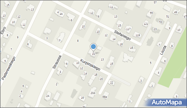 Klaudyn, Kurpińskiego Karola, 11, mapa Klaudyn