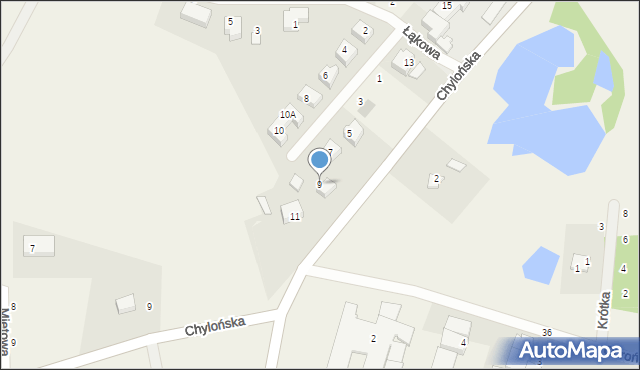 Koleczkowo, Kustusza Franciszka, 9, mapa Koleczkowo