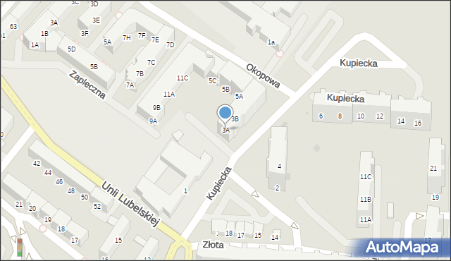 Kołobrzeg, Kupiecka, 3A, mapa Kołobrzegu
