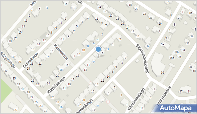 Kołobrzeg, Kurpińskiego Karola, 7, mapa Kołobrzegu