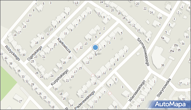 Kołobrzeg, Kurpińskiego Karola, 9, mapa Kołobrzegu