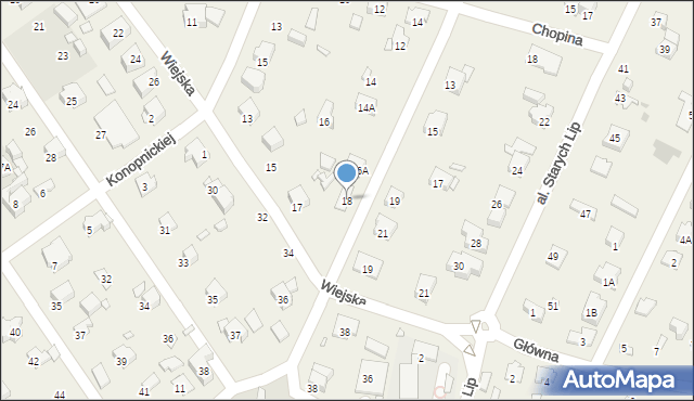 Komorów, Kurpińskiego Karola, 18, mapa Komorów