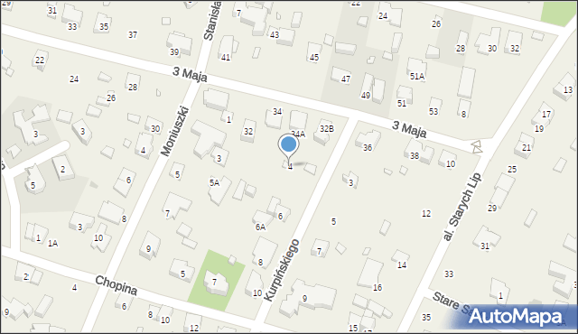 Komorów, Kurpińskiego Karola, 4, mapa Komorów