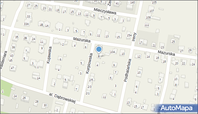 Komorów, Kurpiowska, 6, mapa Komorów