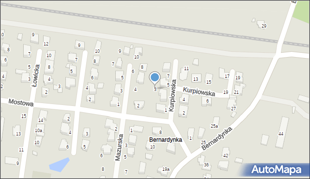 Konin, Kurpiowska, 3, mapa Konina