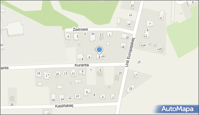 Kościelec, Kuranta St., ks., 4, mapa Kościelec