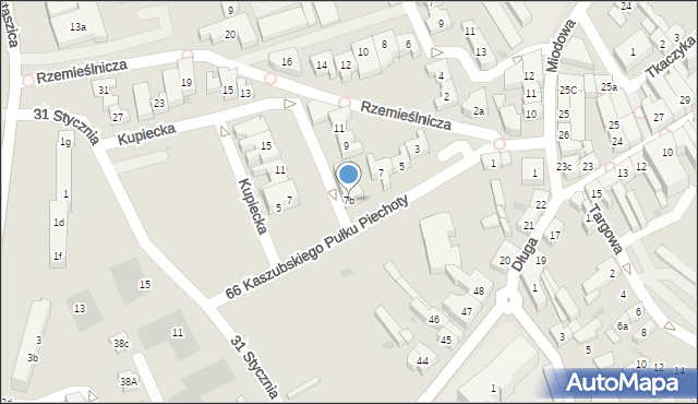 Kościerzyna, Kupiecka, 7b, mapa Kościerzyna