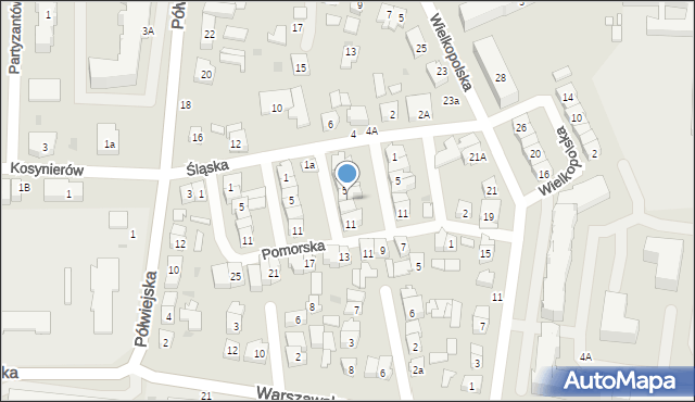 Kostrzyn, Kujawska, 7, mapa Kostrzyn