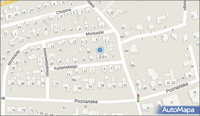 Kostrzyn, Kurpińskiego Karola, 6, mapa Kostrzyn
