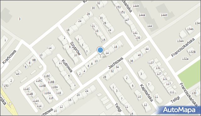 Koszalin, Kutrowa, 12, mapa Koszalina