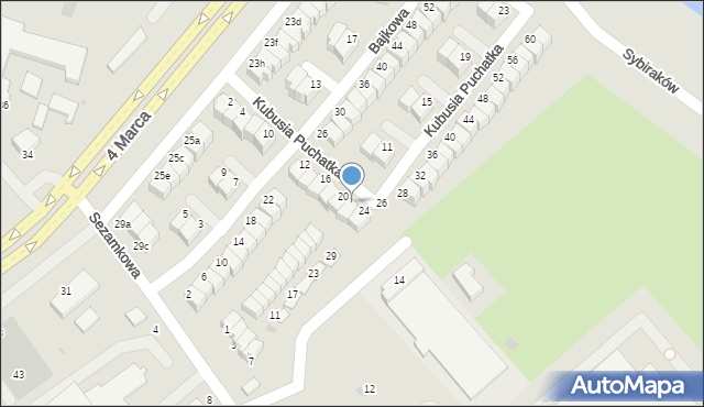 Koszalin, Kubusia Puchatka, 22, mapa Koszalina