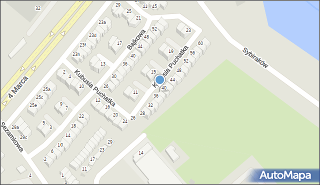 Koszalin, Kubusia Puchatka, 38, mapa Koszalina