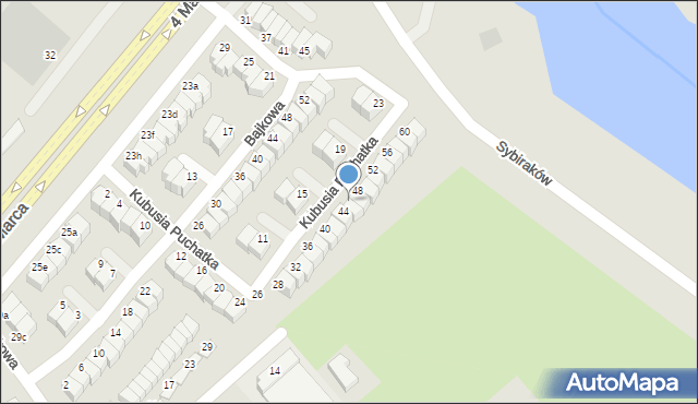 Koszalin, Kubusia Puchatka, 46, mapa Koszalina