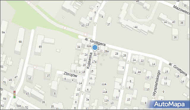 Kraków, Kujawska, 21, mapa Krakowa