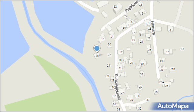 Kraków, Kurozwęckiego Dobiesława, 18, mapa Krakowa