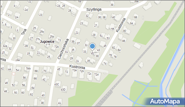 Kraków, Kustronia Józefa, 41, mapa Krakowa