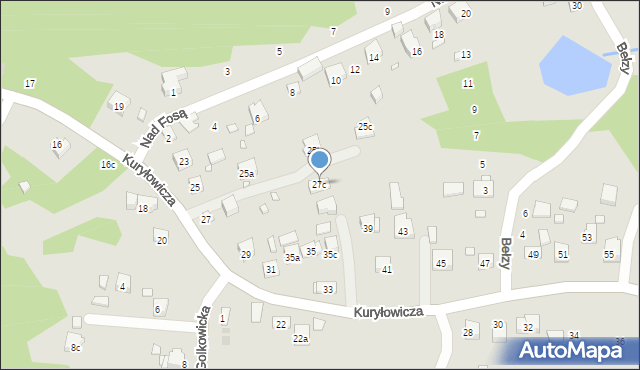 Kraków, Kuryłowicza Jerzego, 27c, mapa Krakowa