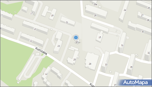 Kraków, Kurczaba Jana, 27a, mapa Krakowa