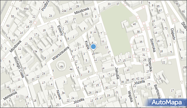 Kraków, Kupa, 10, mapa Krakowa