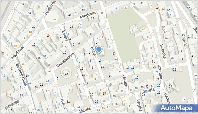 Kraków, Kupa, 8, mapa Krakowa