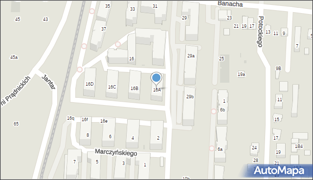 Kraków, Kuźnicy Kołłątajowskiej, 16A, mapa Krakowa