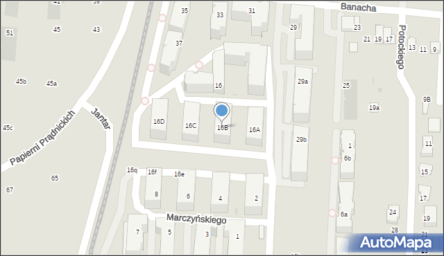 Kraków, Kuźnicy Kołłątajowskiej, 16B, mapa Krakowa