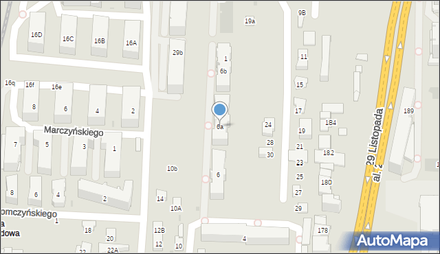 Kraków, Kuźnicy Kołłątajowskiej, 6a, mapa Krakowa
