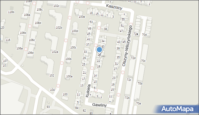 Kraków, Kukiela Mariana, gen., 24, mapa Krakowa