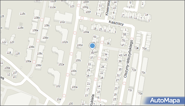Kraków, Kukiela Mariana, gen., 41, mapa Krakowa