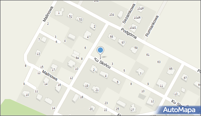 Krępa Słupska, Ku Słońcu, 1, mapa Krępa Słupska