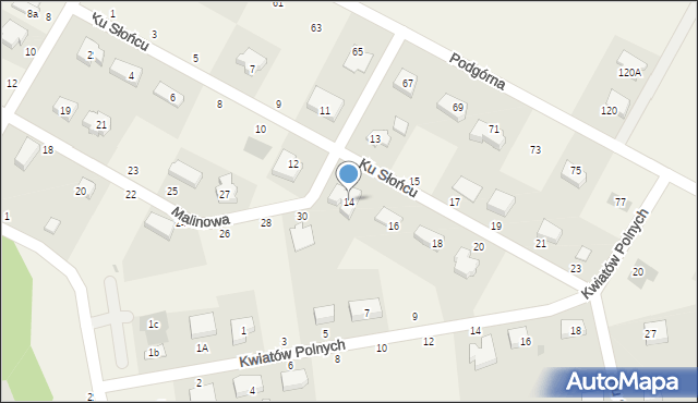 Krępa Słupska, Ku Słońcu, 14, mapa Krępa Słupska